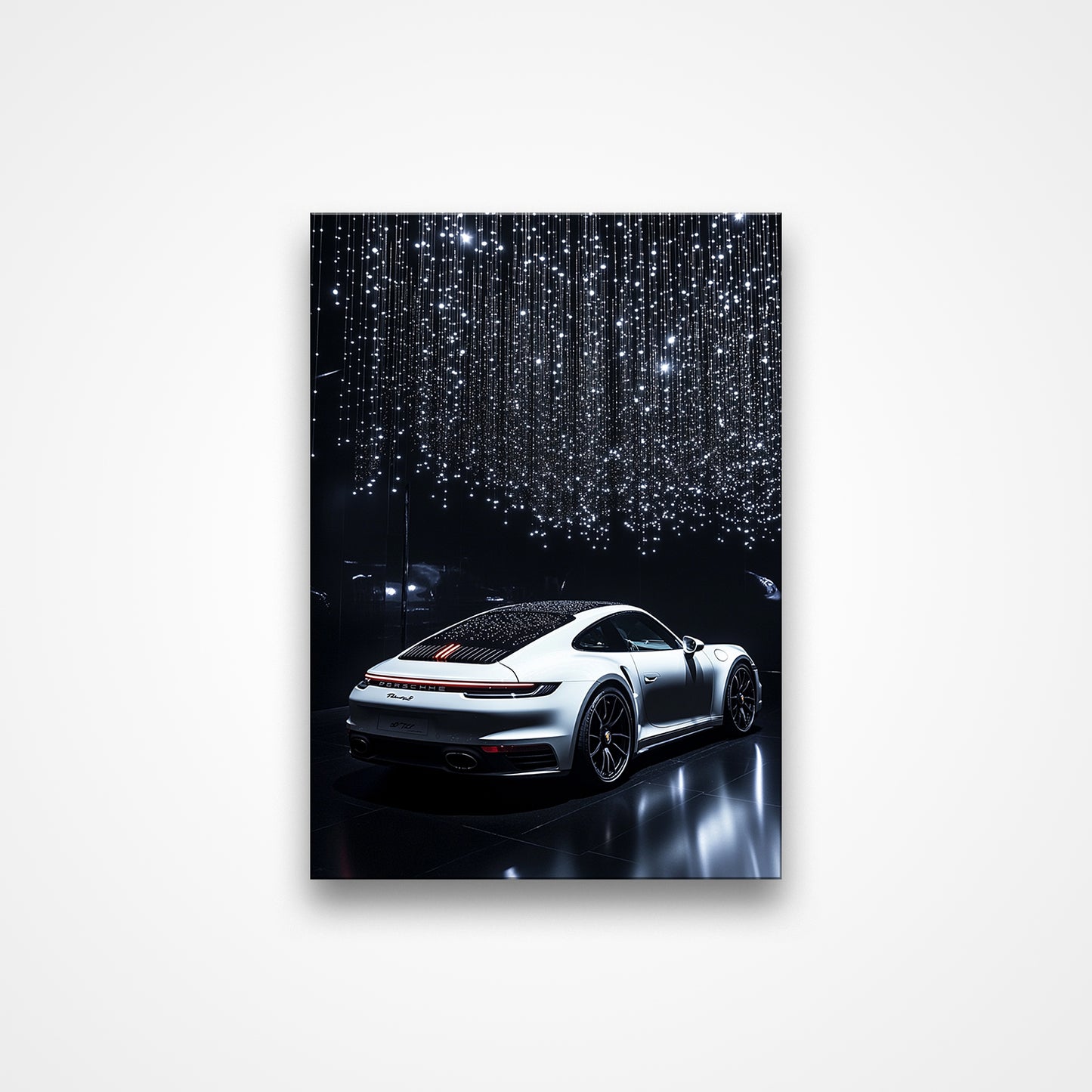 Porsche 911 Chandelier Elegance - Backlit Acrylic Poster