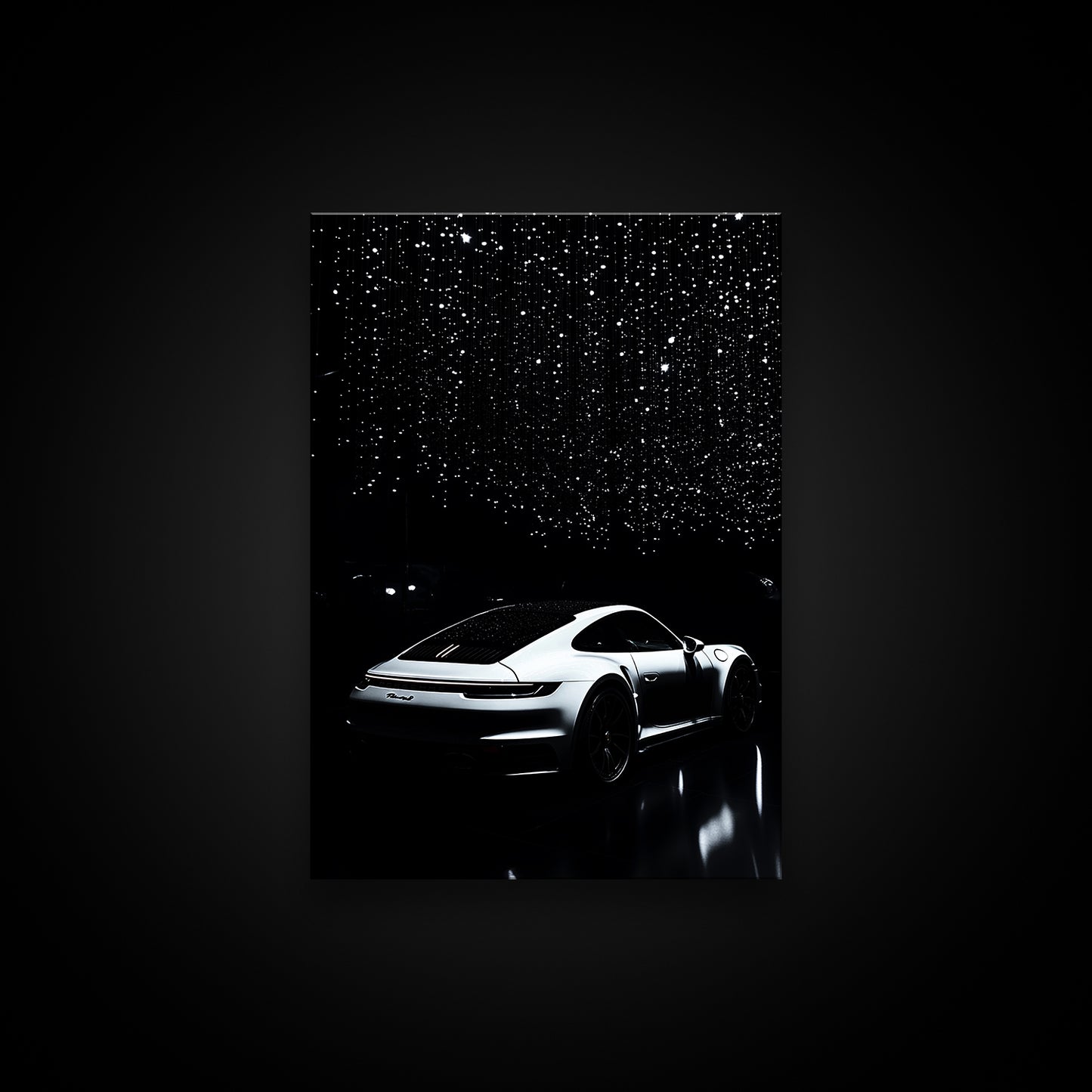 Porsche 911 Chandelier Elegance - Backlit Acrylic Poster