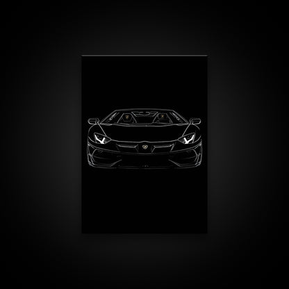 Lamborghini Aventador – Illuminated Poster