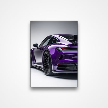 Porsche 911 (992) Midnight Purple - Illuminated Poster